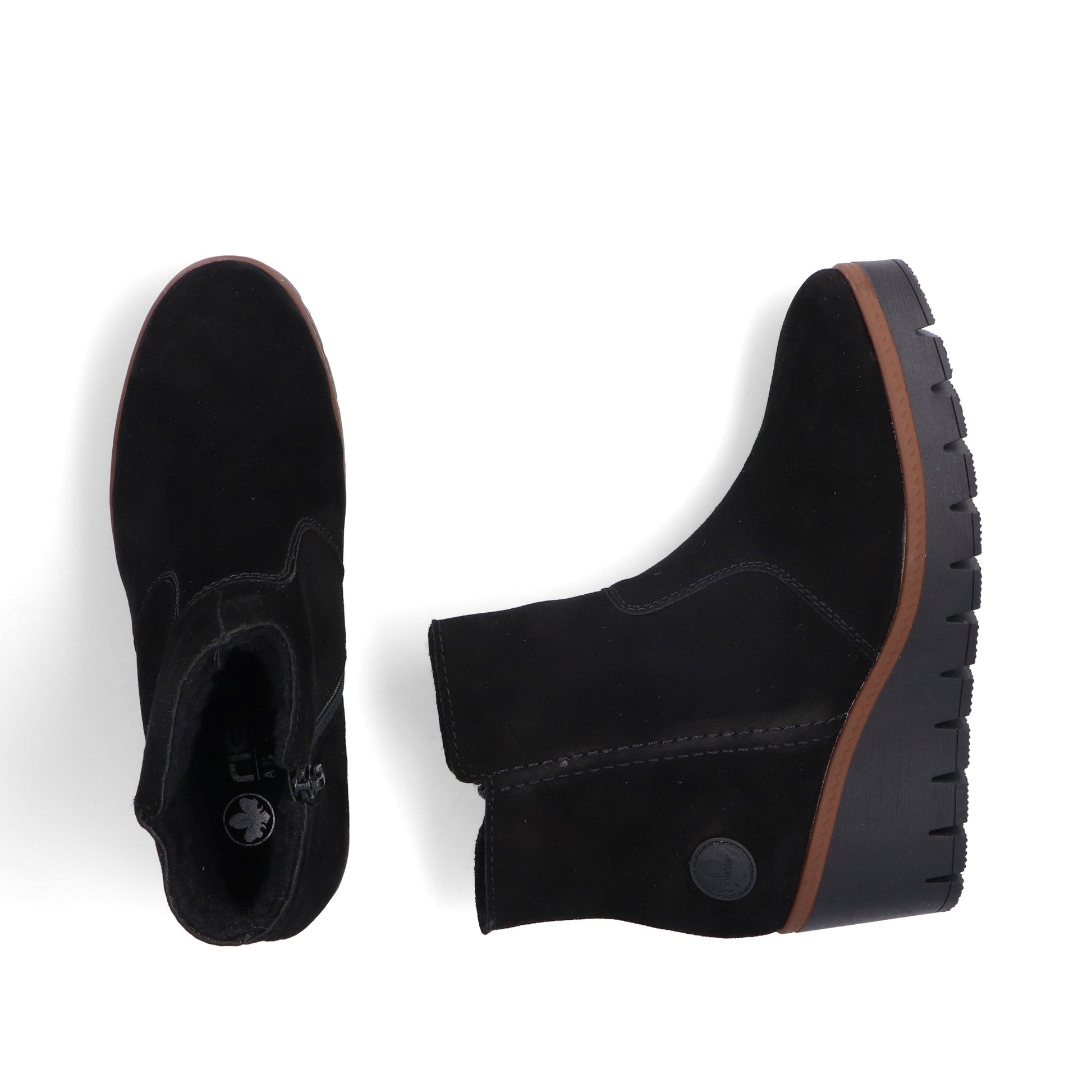 Black Zip Boots for Women | Rieker Y5065-00