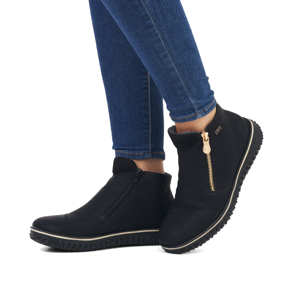 Black Zip Boots for Women | Rieker Z4265-00