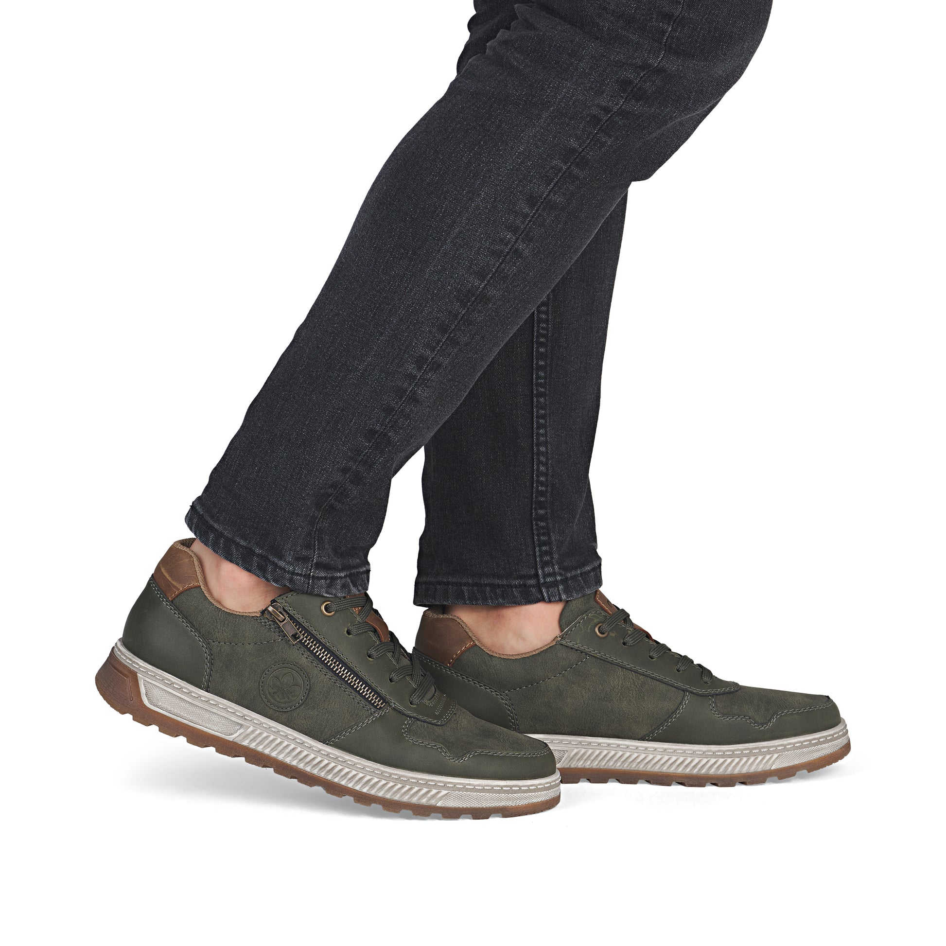 Green Zip Shoes for Men | Rieker 37029-52