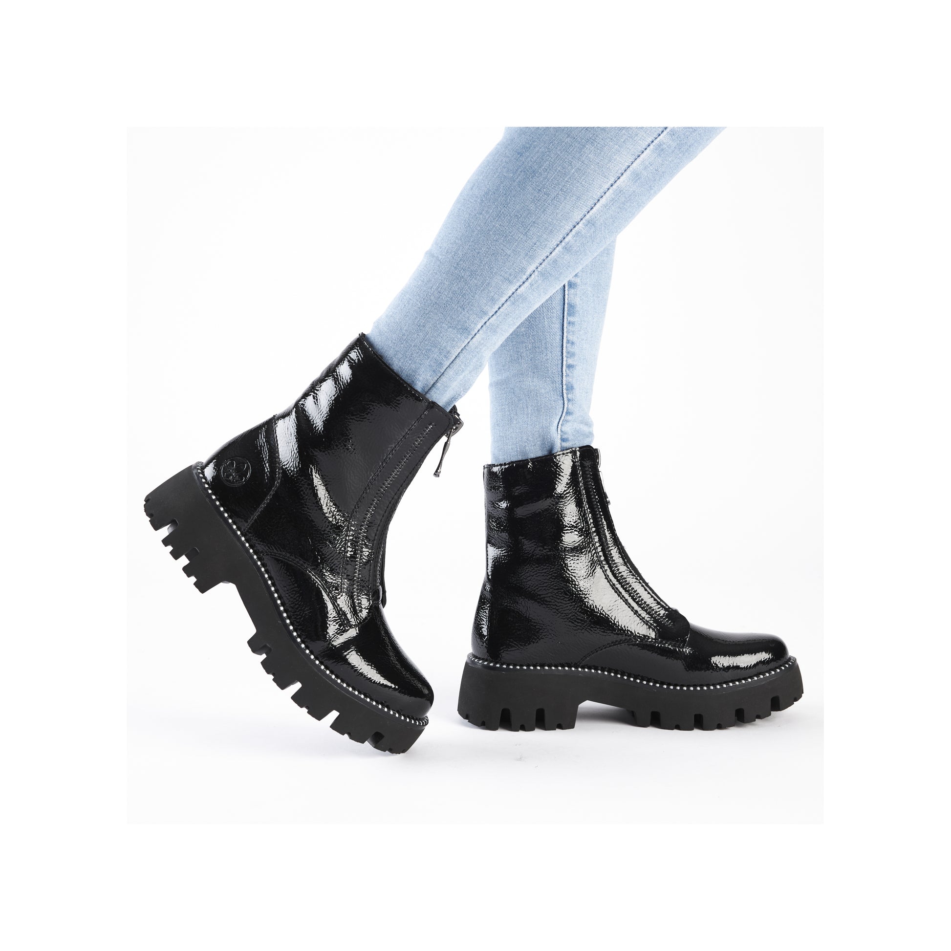 Black Zip Boots for Women | Rieker Y3351-00