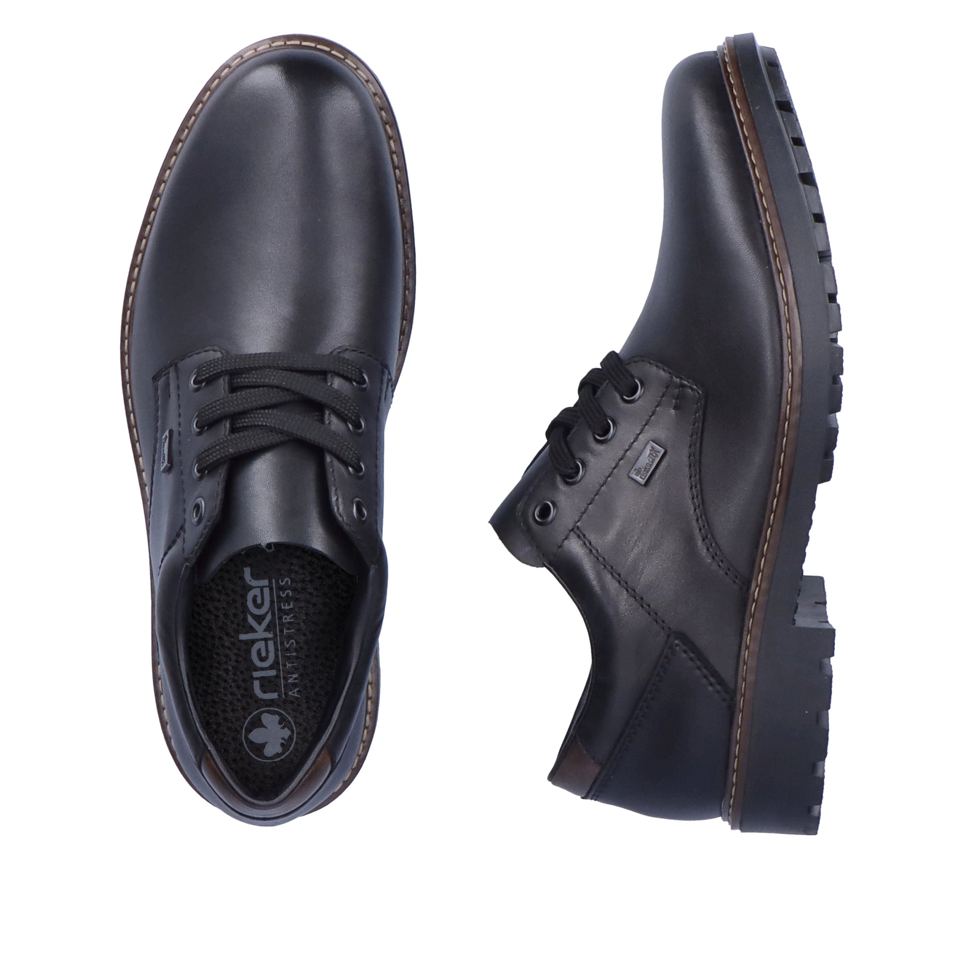 Black Elasticated Shoes for Men | Rieker F4611-00