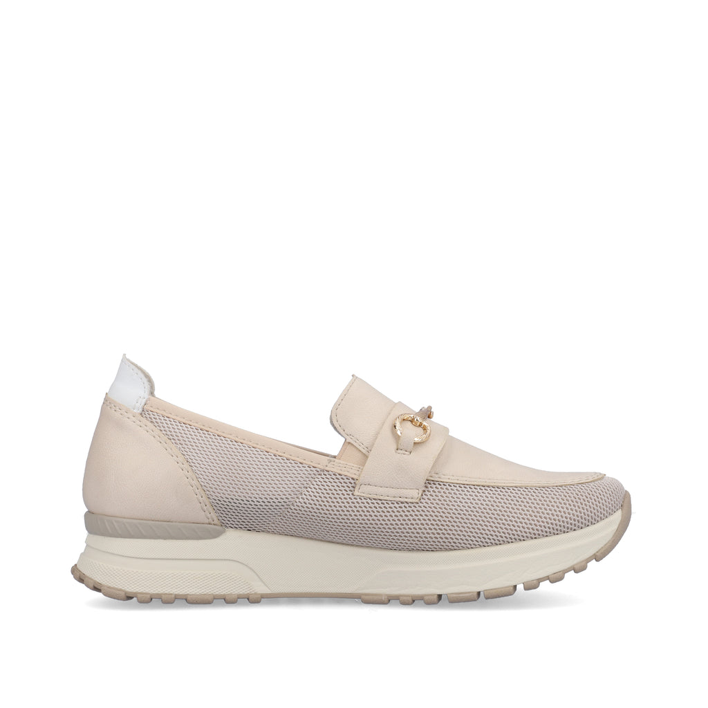 Beige Elasticated Shoes for Women | Rieker N7455-60