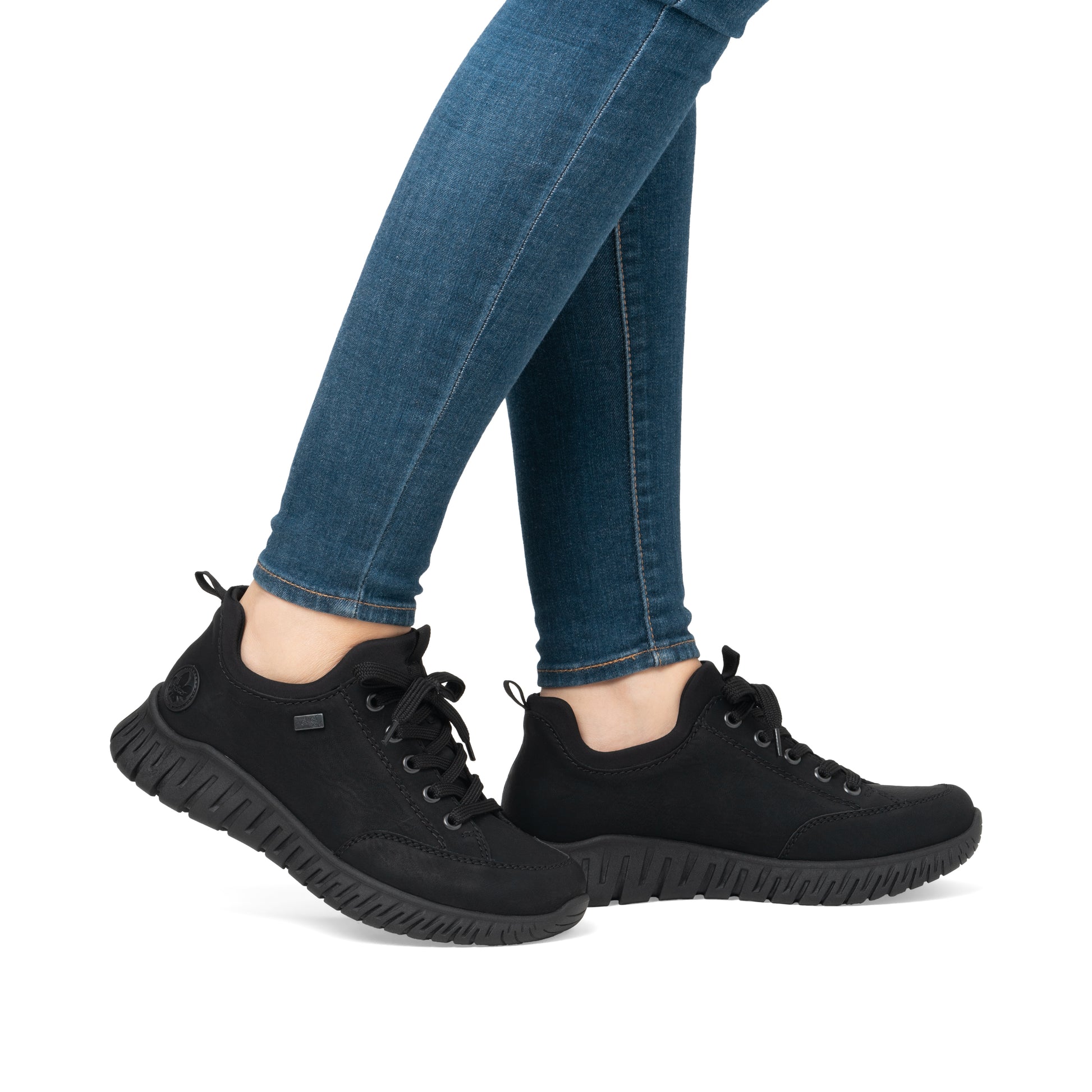 Black Elasticated Shoes for Women | Rieker M5352-00