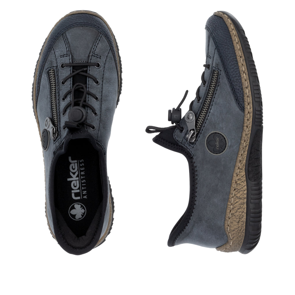 Blue Elasticated Shoes for Women | Rieker N3267-14