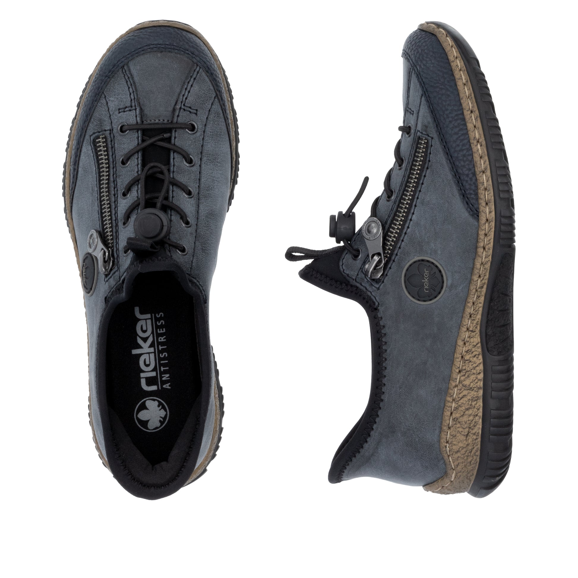 Blue Elasticated Shoes for Women | Rieker N3267-14