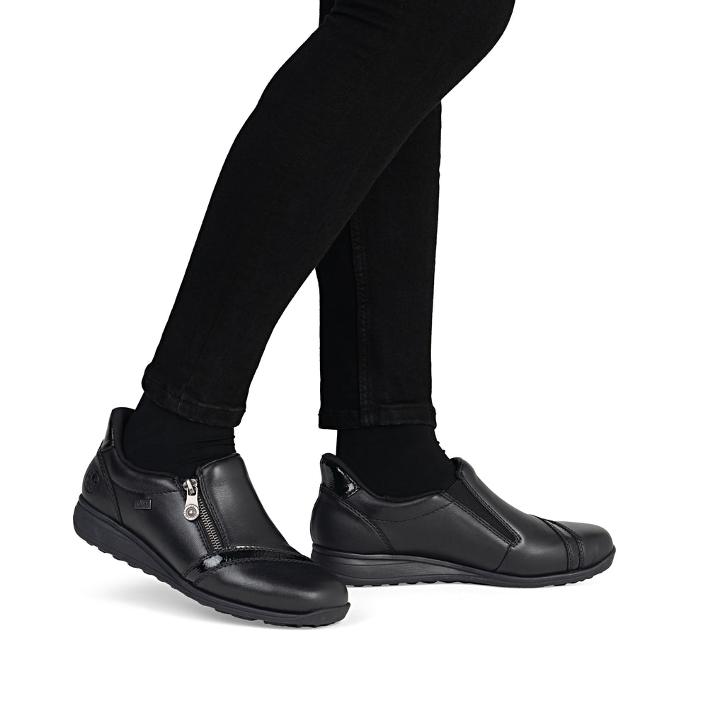 Black Zip Shoes for Women | Rieker 47264-00