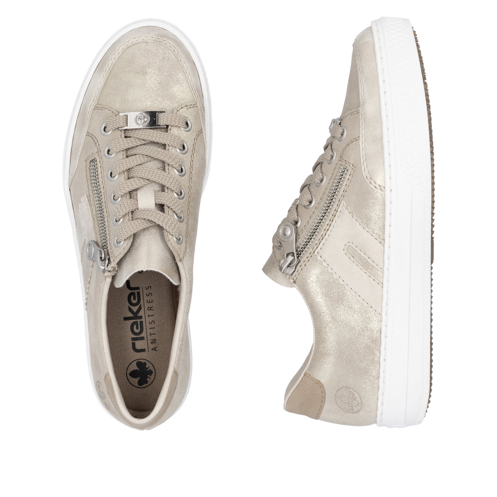 Beige Zip Shoes for Women | Rieker L5903-62