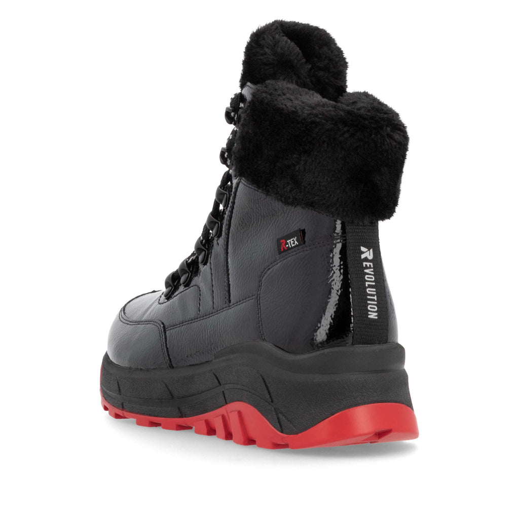 Black Zip Boots for Women | Rieker Sport W0063-01