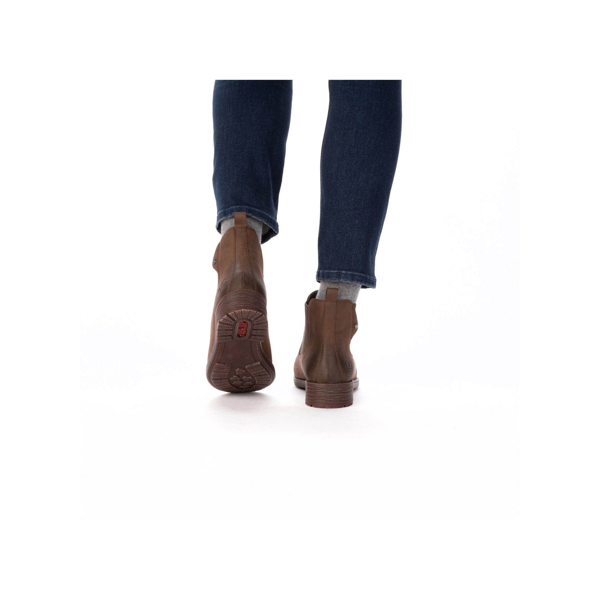 Brown Elasticated Boots for Women | Rieker 79450-24