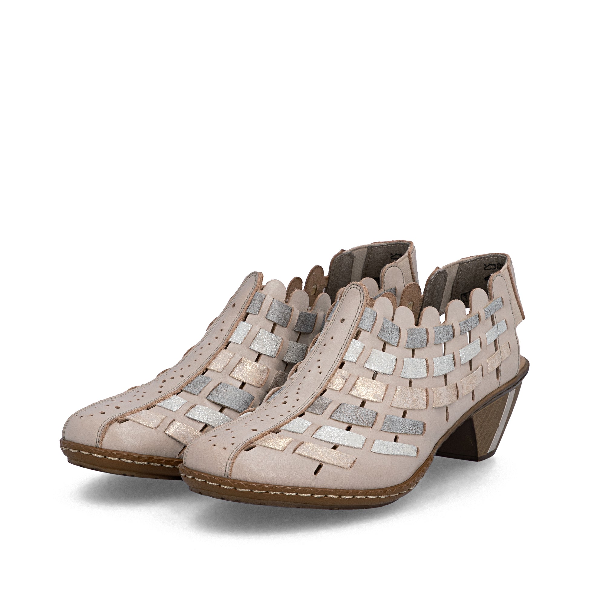 Beige Elasticated Shoes for Women | Rieker 46778-64