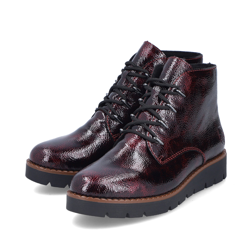 Red Zip Boots for Women | Rieker 44902-35