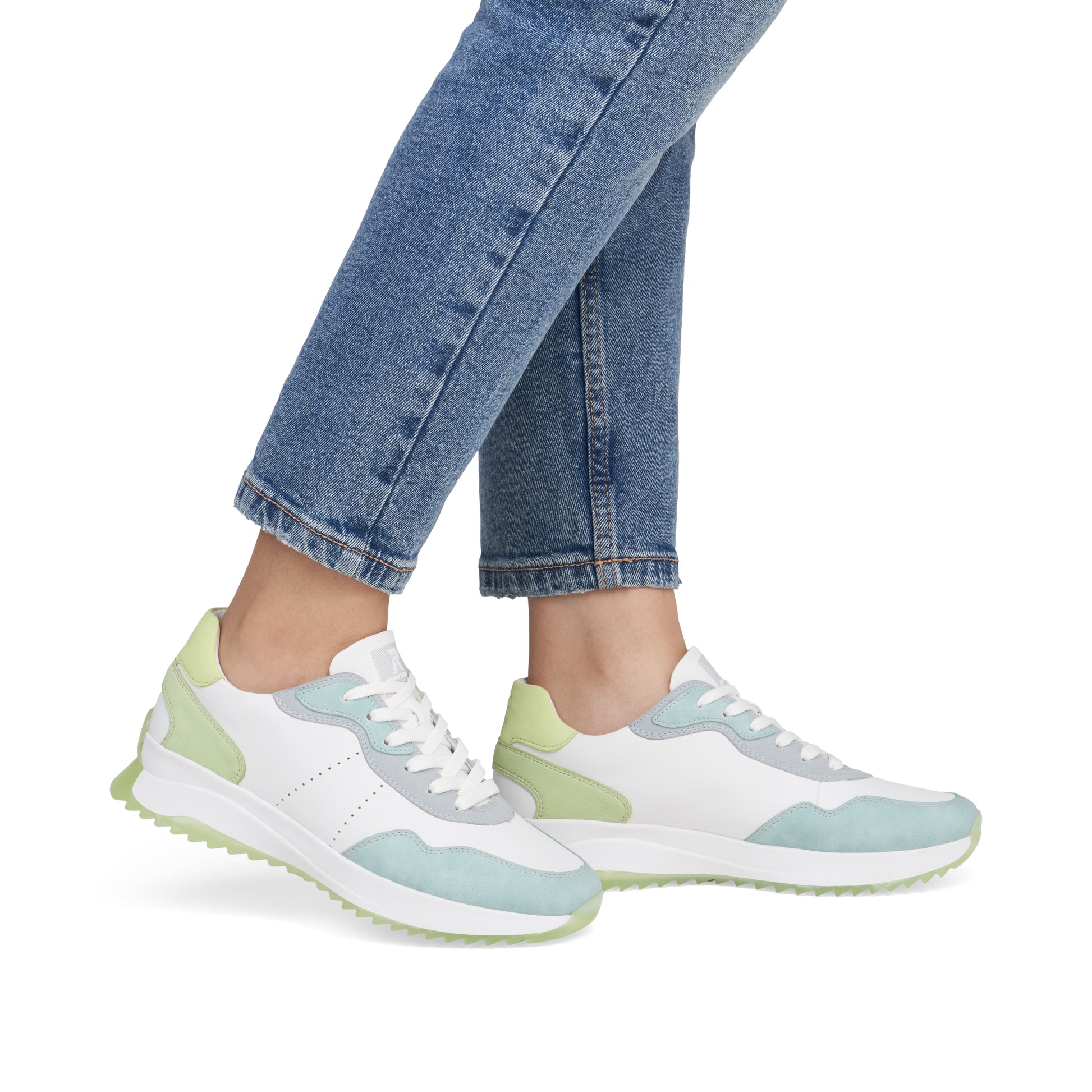White Elasticated Shoes for Women | Rieker W1308-81