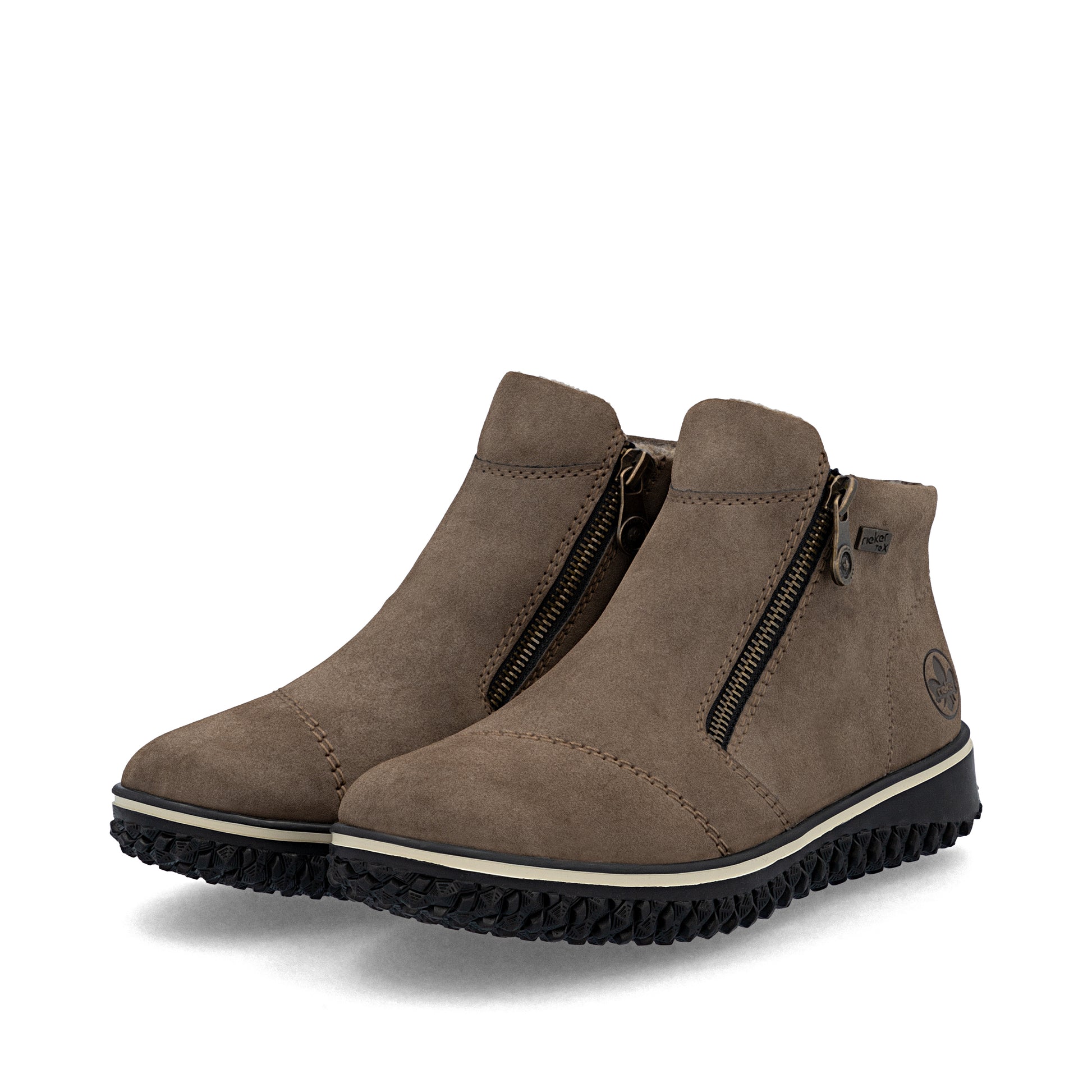 Brown Zip Boots for Women | Rieker Z4265-24