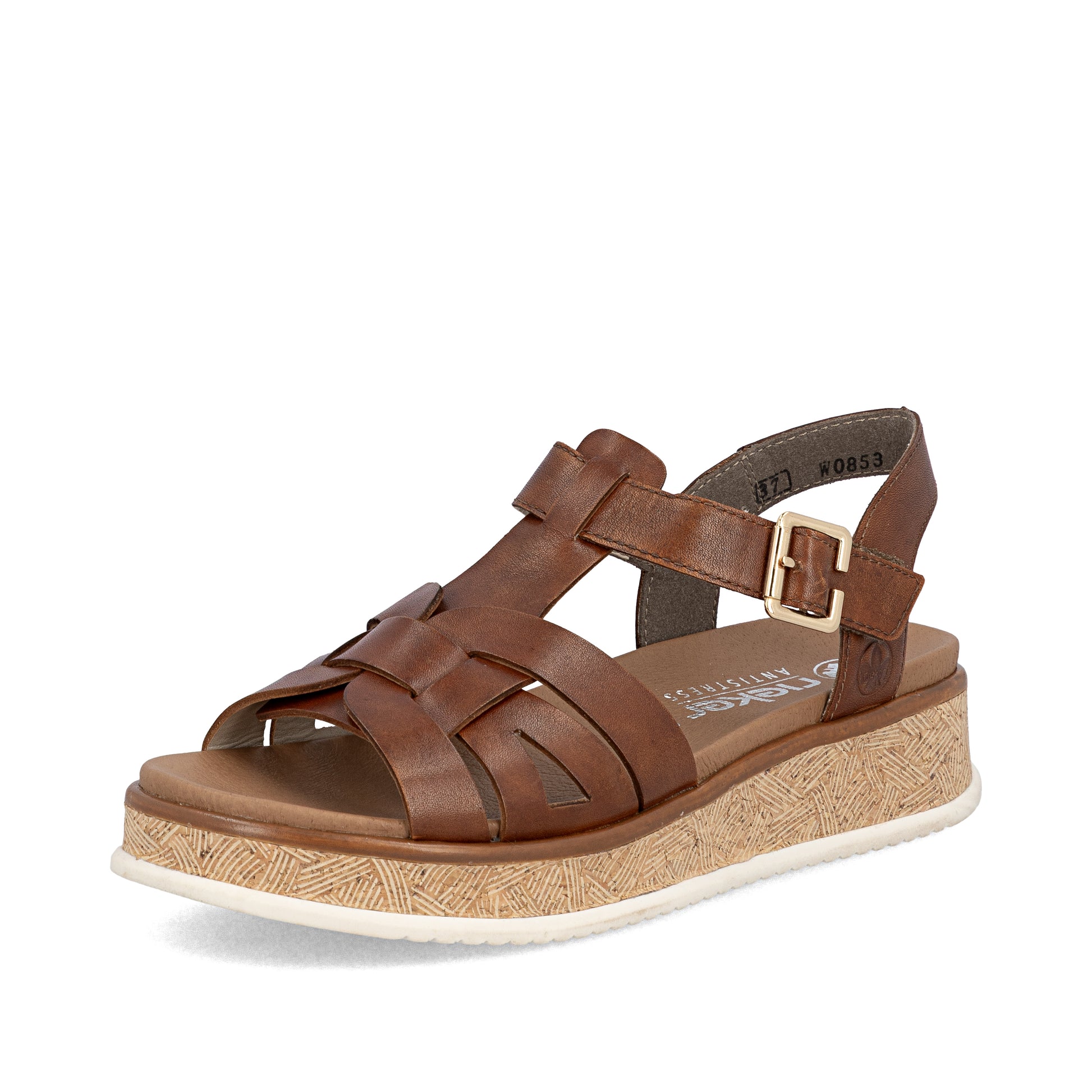 Brown Hook & Loop Sandals for Women | Rieker W0853-24