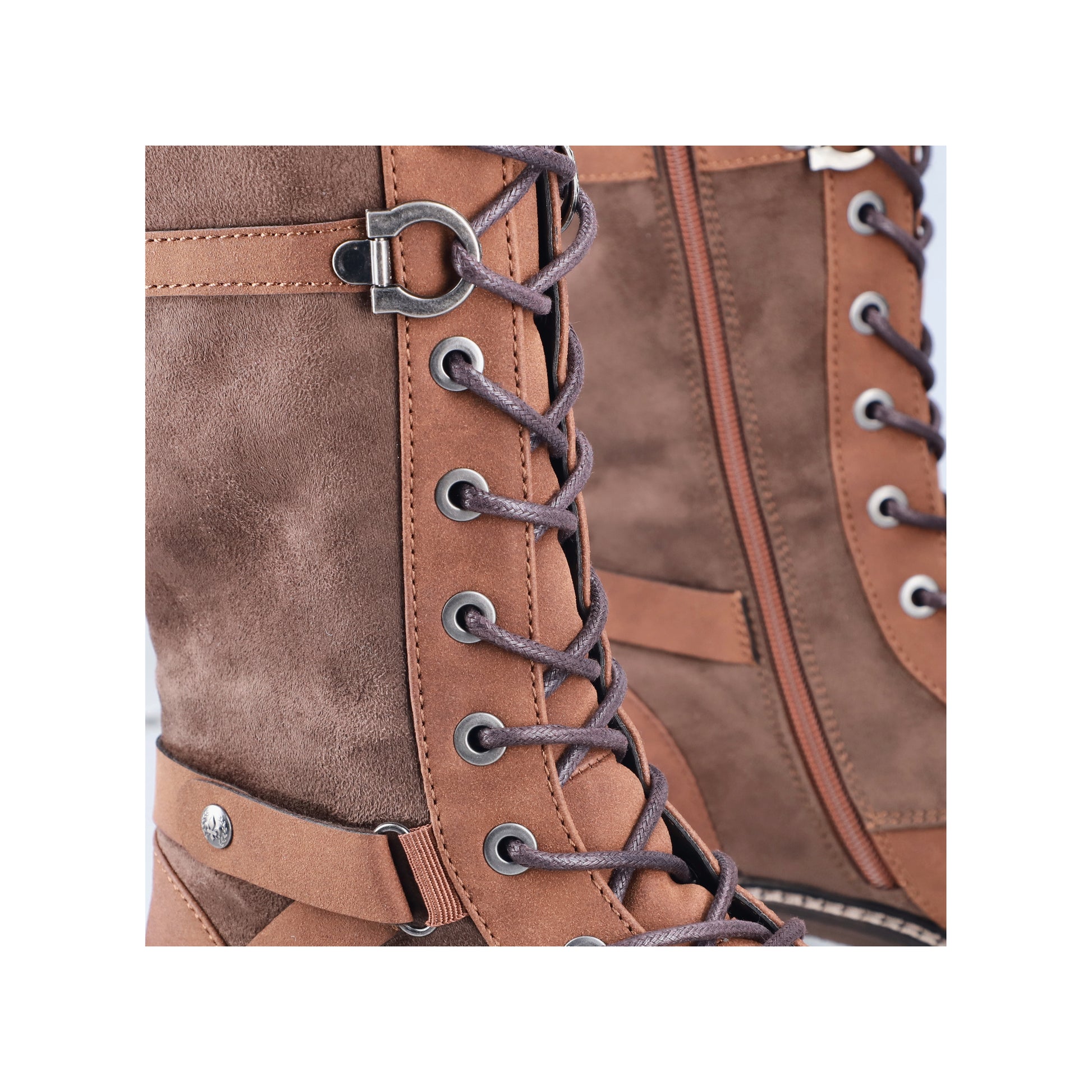 Brown Zip Boots for Women | Rieker 94732-25