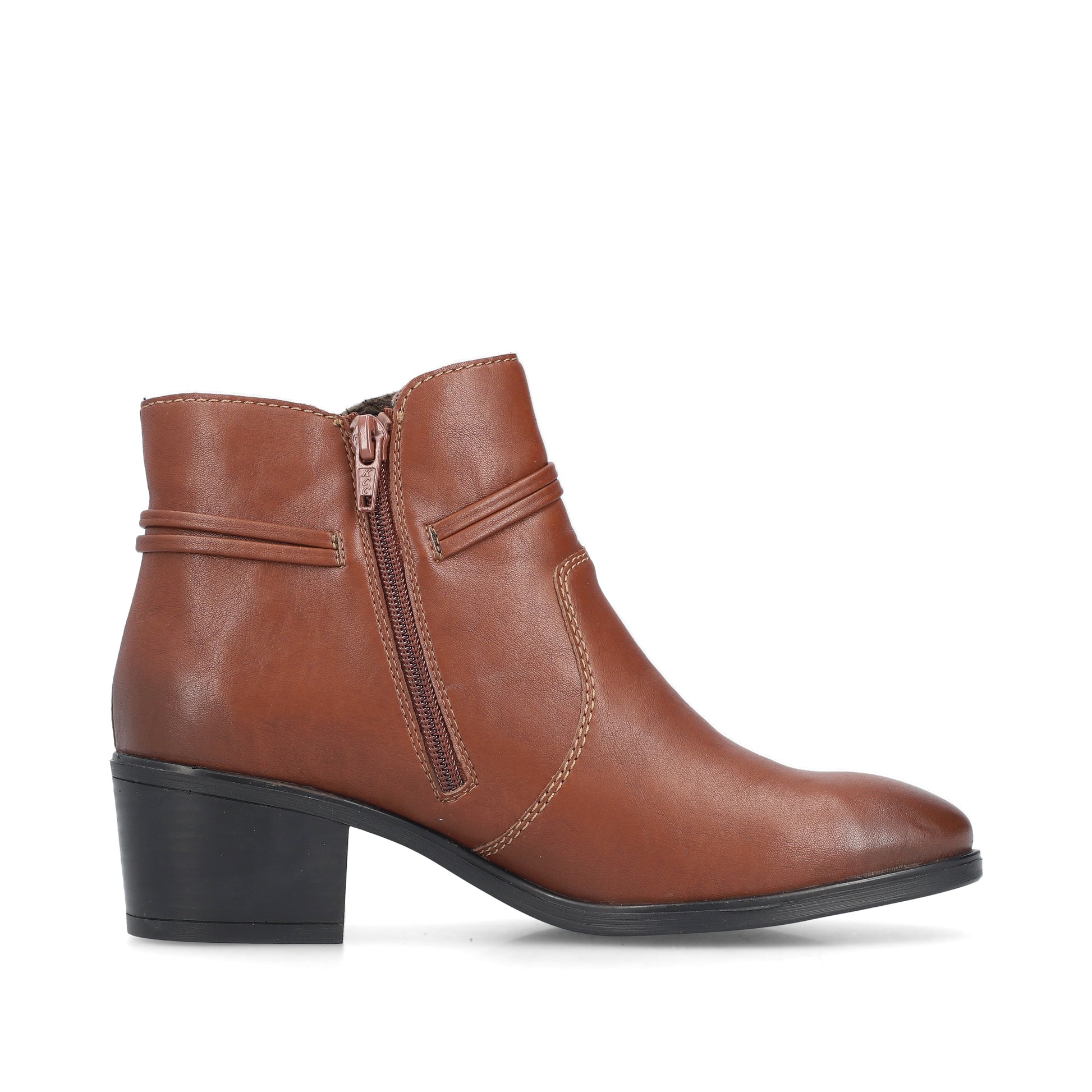 Brown Zip Boots for Women | Rieker 73970-22