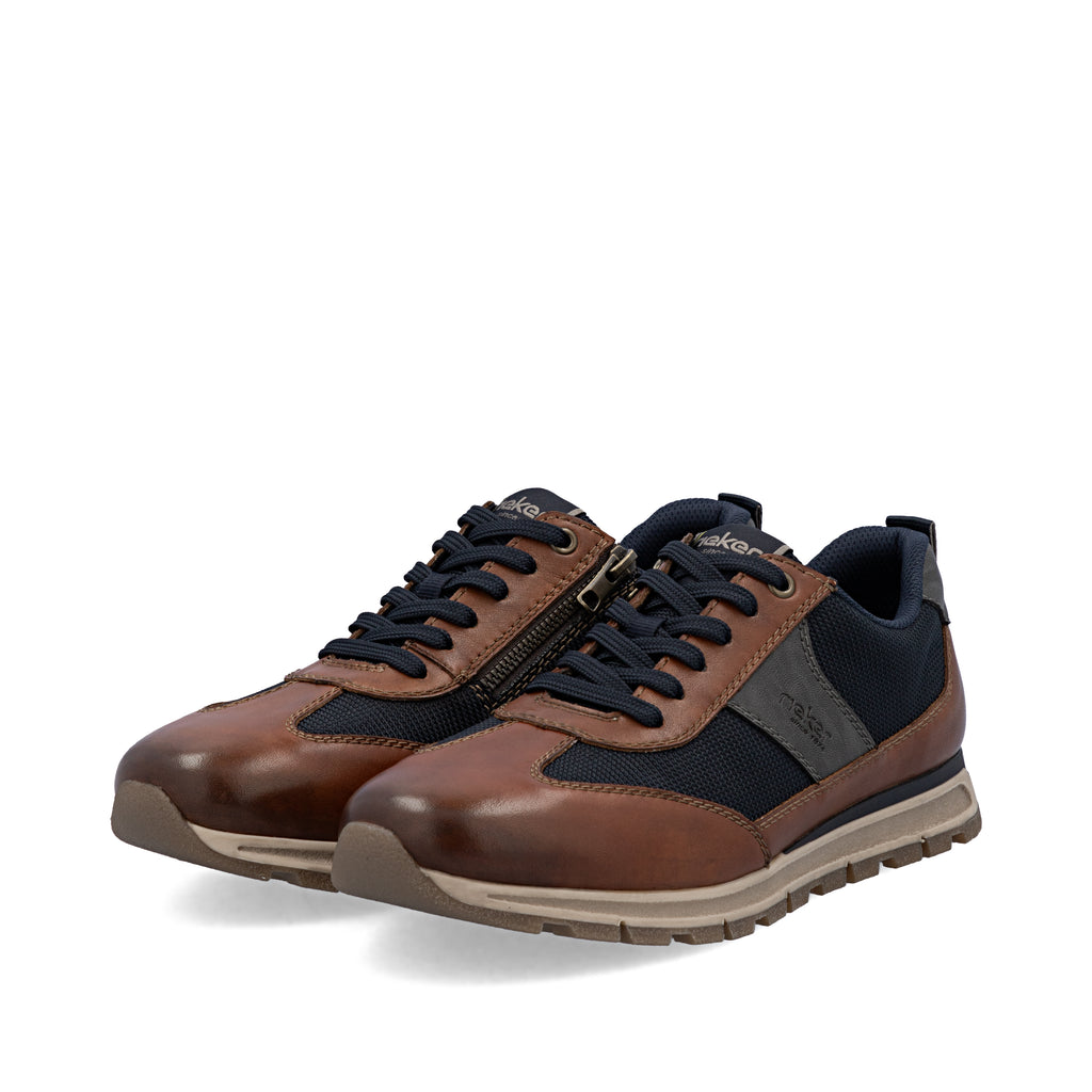 Brown Zip Shoes for Men | Rieker B0507-24
