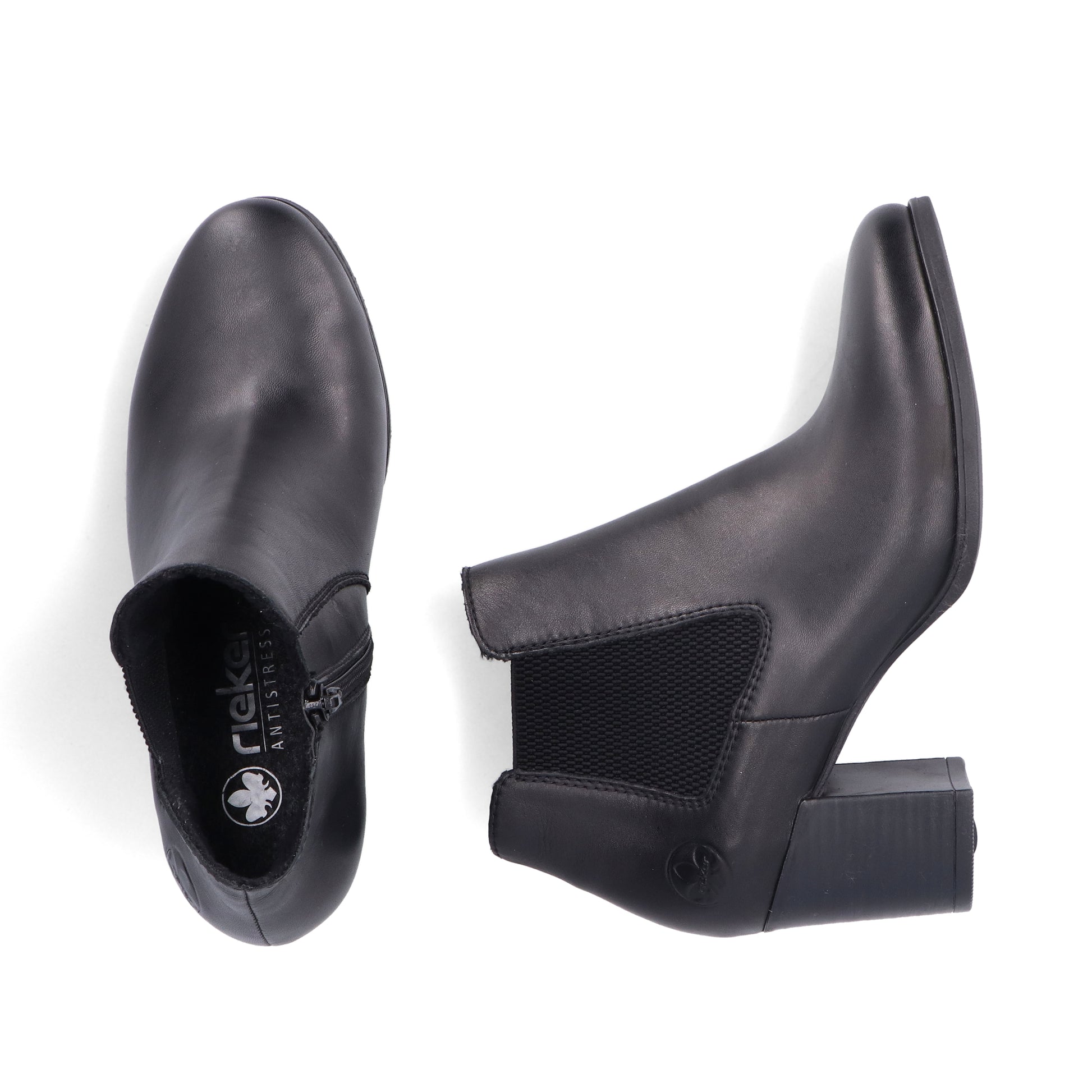 Black Zip Boots for Women | Rieker 50194-00