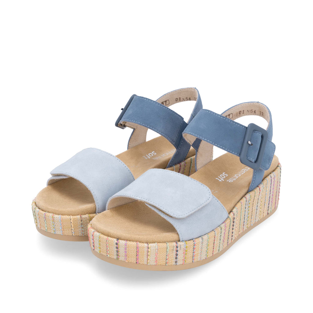 Blue Hook & Loop Sandals for Women | Remonte D1N54-12