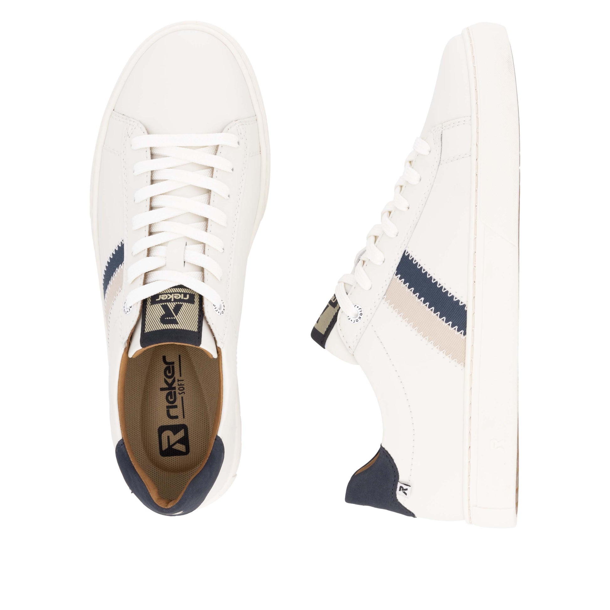 White Elasticated Shoes for Men | Rieker U0705-80