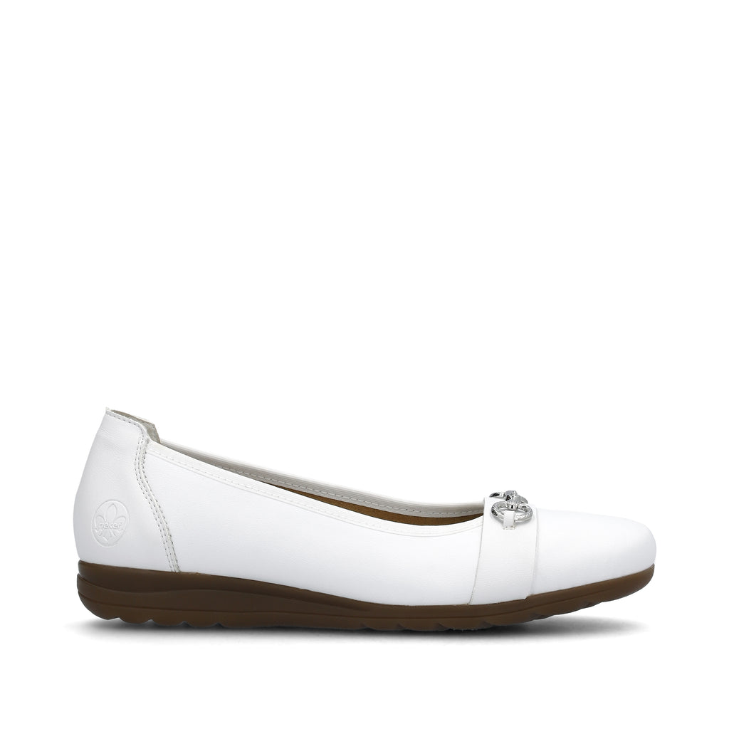 White Slip-On Shoes for Women | Rieker L9360-80