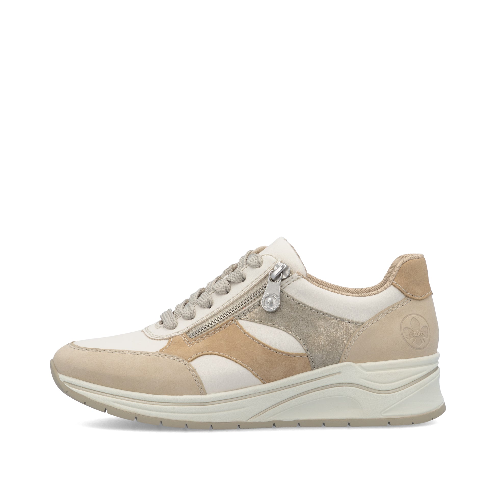 Beige Zip Shoes for Women | Rieker N9518-60