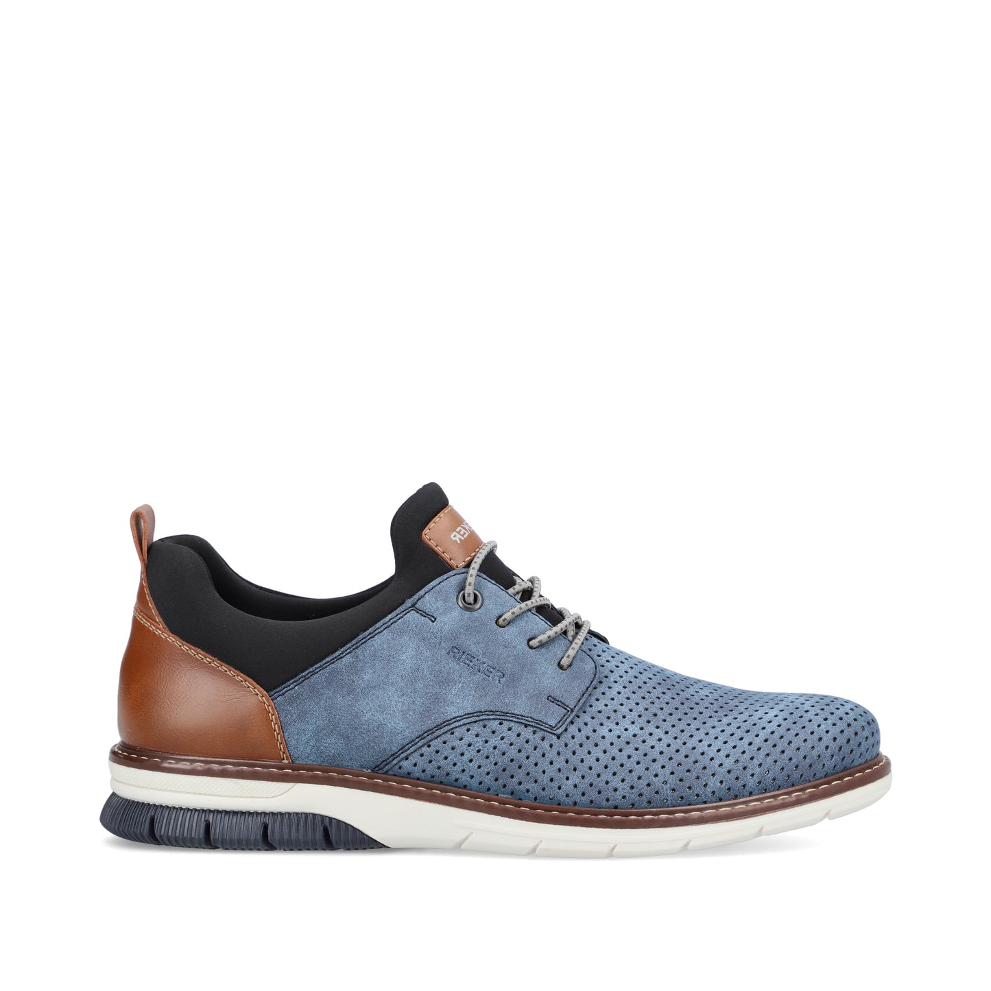 Rieker Men's Casual Lace-up Shoe - Blue | 14450-14