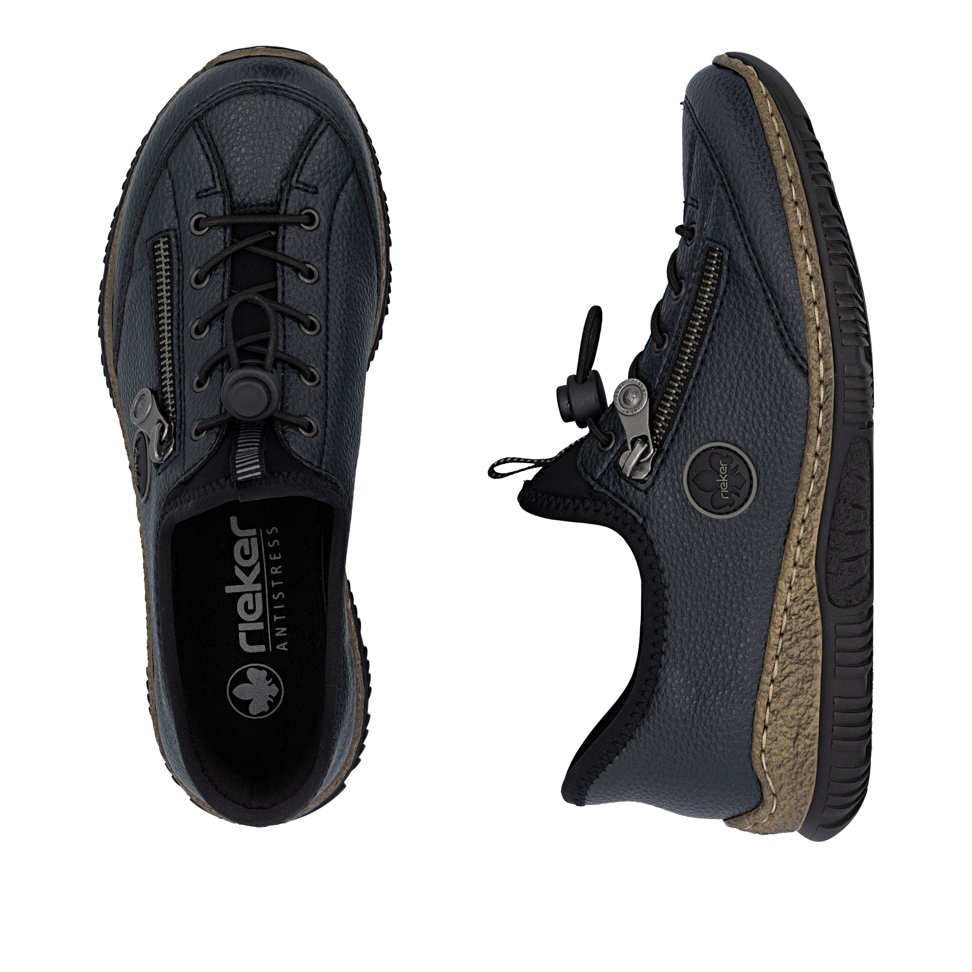 Blue Elasticated Shoes for Women | Rieker N3267-15