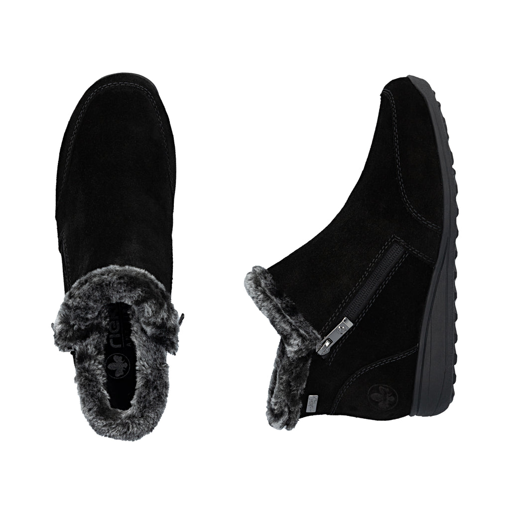 Black Zip Boots for Women | Rieker 47256-00