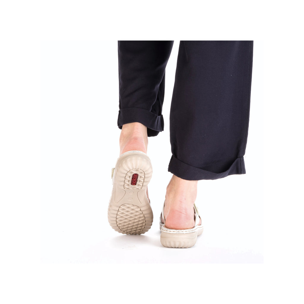 Grey Hook & Loop Sandals for Women | Rieker 60481-40