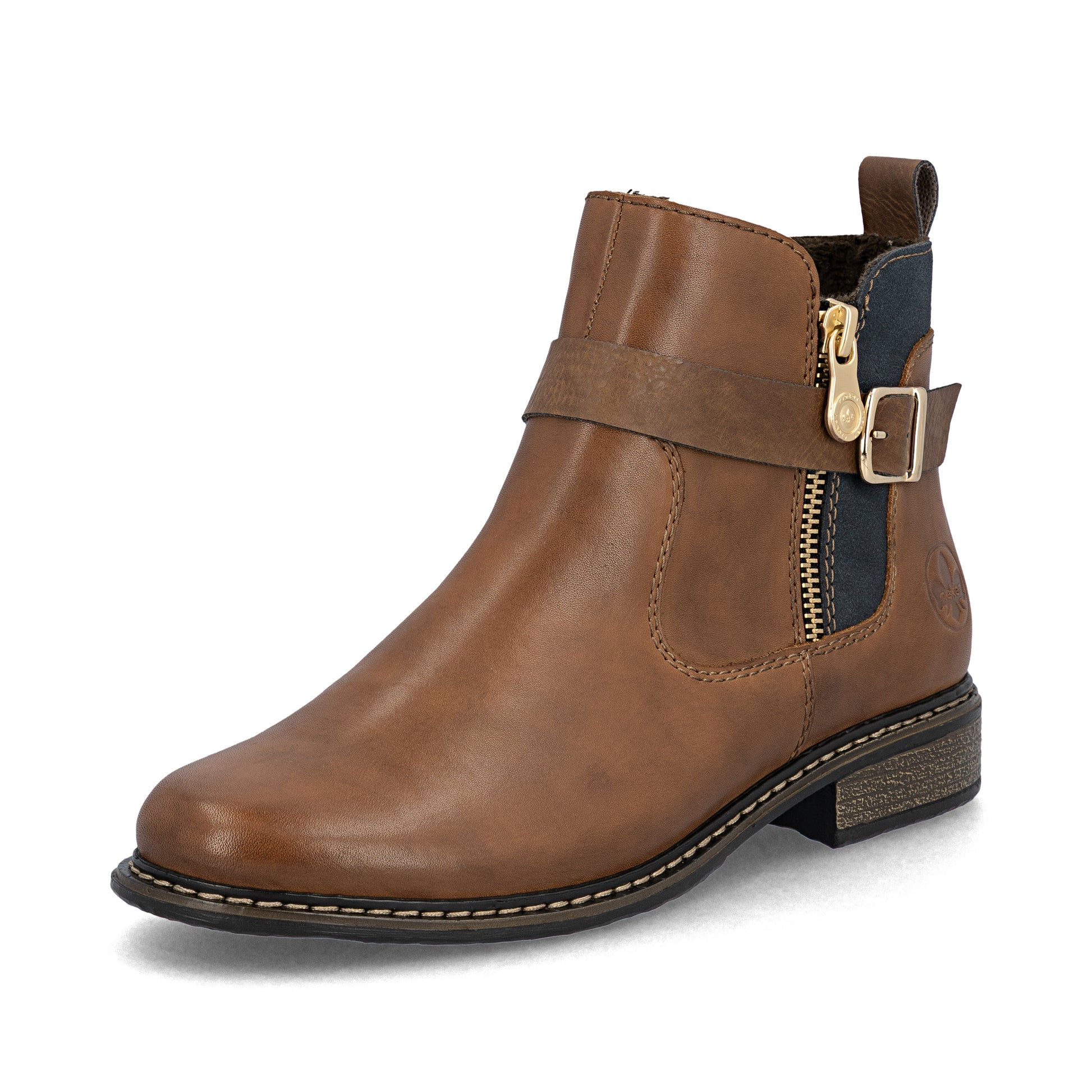 Brown Zip Boots for Women | Rieker Z4959-22