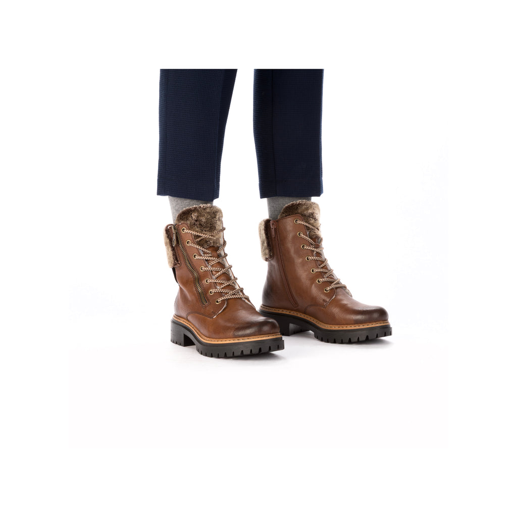 Brown Zip Boots for Women | Rieker 72608-24