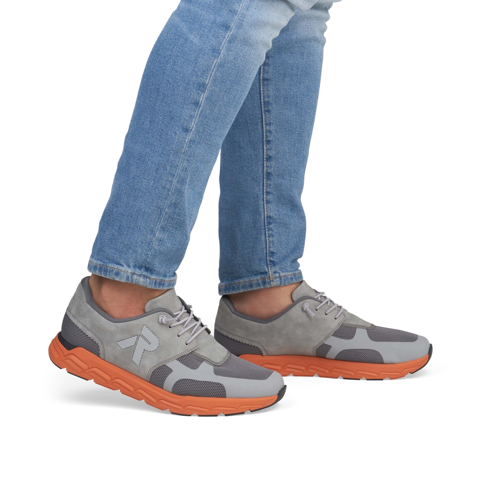 Grey Elasticated Shoes for Men | Rieker 09100-45