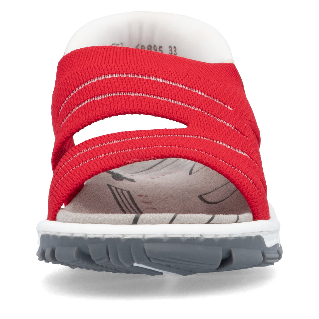 Red Elasticated Sandals for Women | Rieker 68895-33