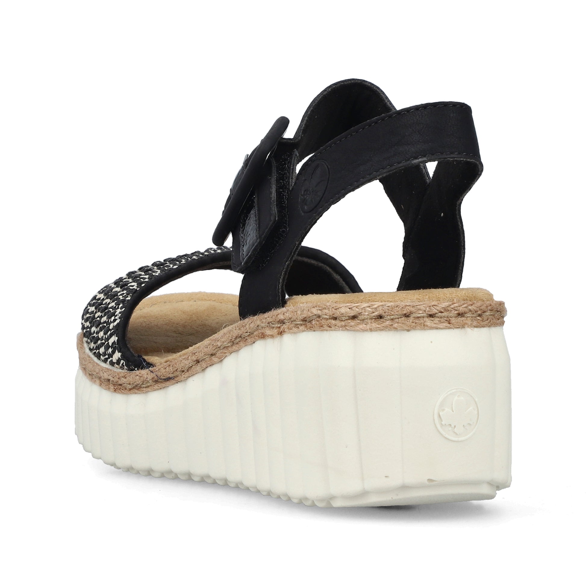 Black Hook & Loop Sandals for Women | Rieker 69176-00