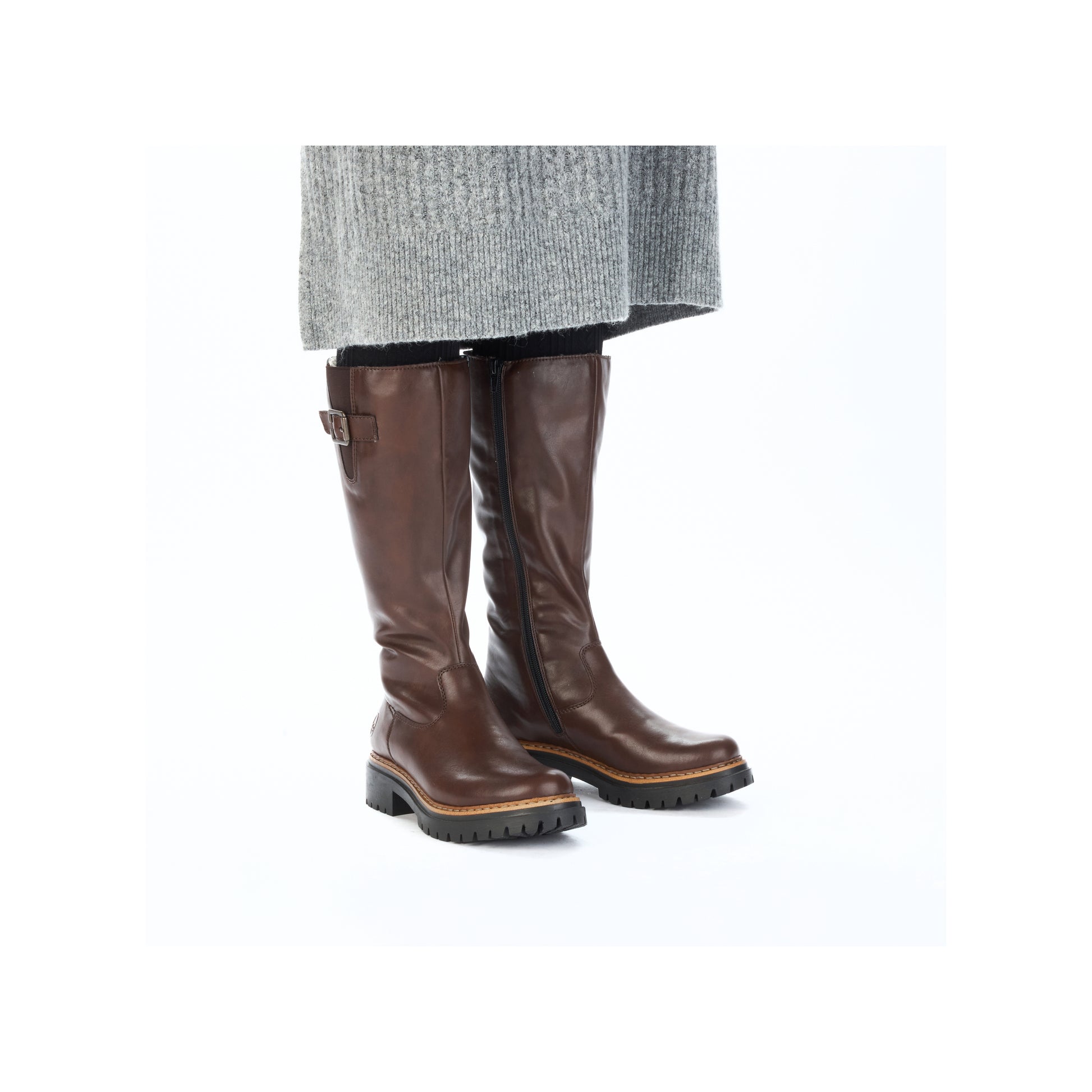 Brown Zip Boots for Women | Rieker 72694-25
