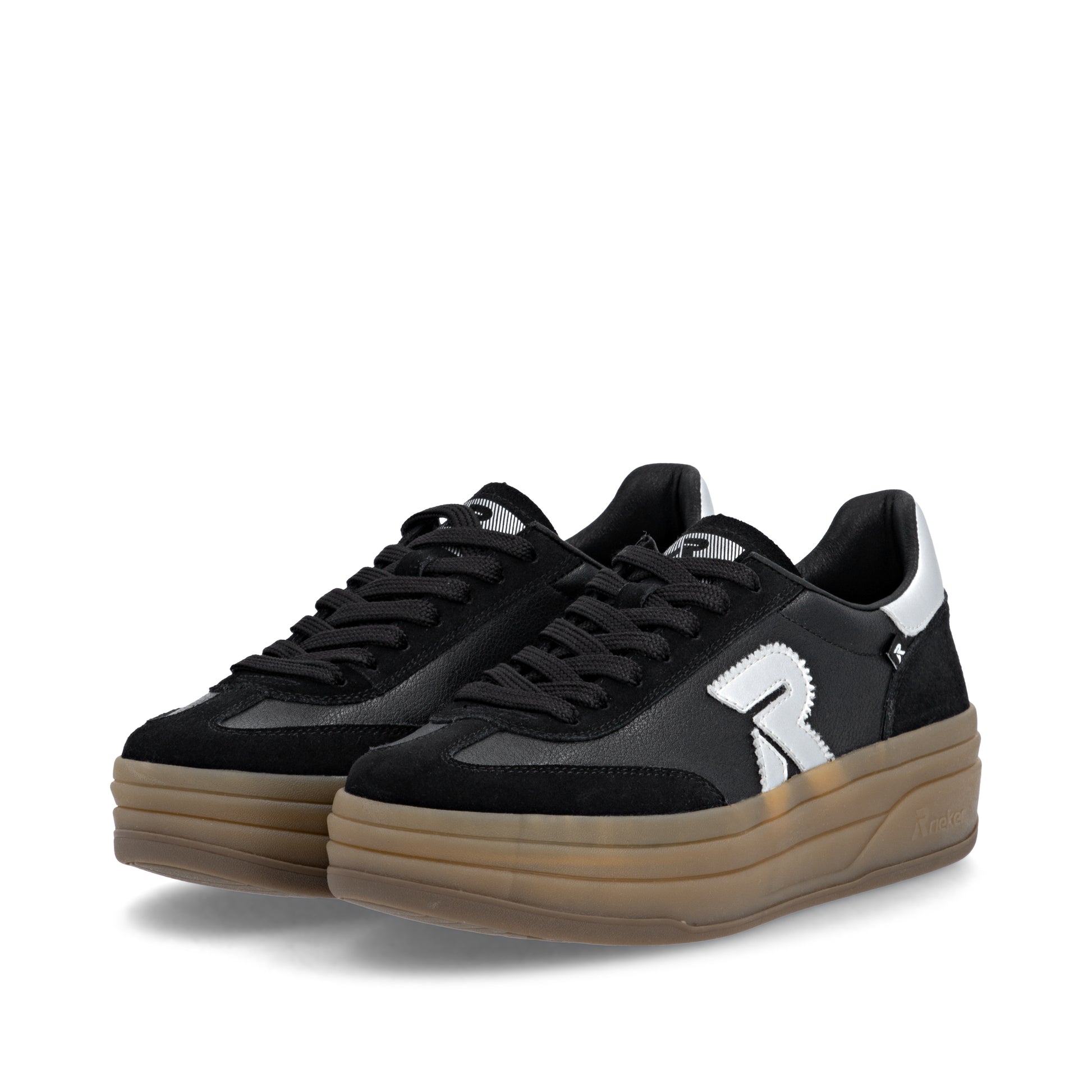 Black Elasticated Shoes for Women | Rieker W3700-00
