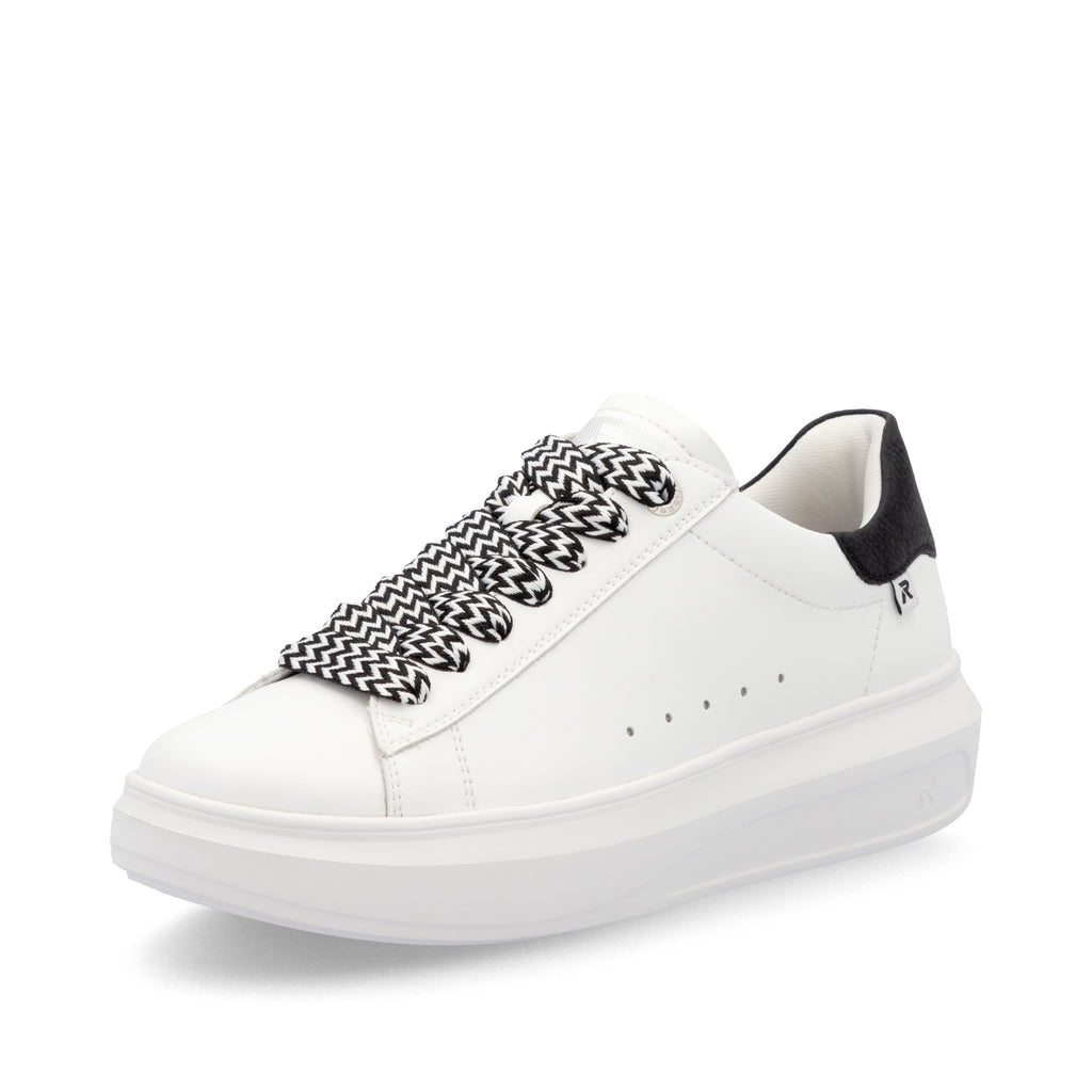 White Elasticated Shoes for Women | Rieker W1201-80