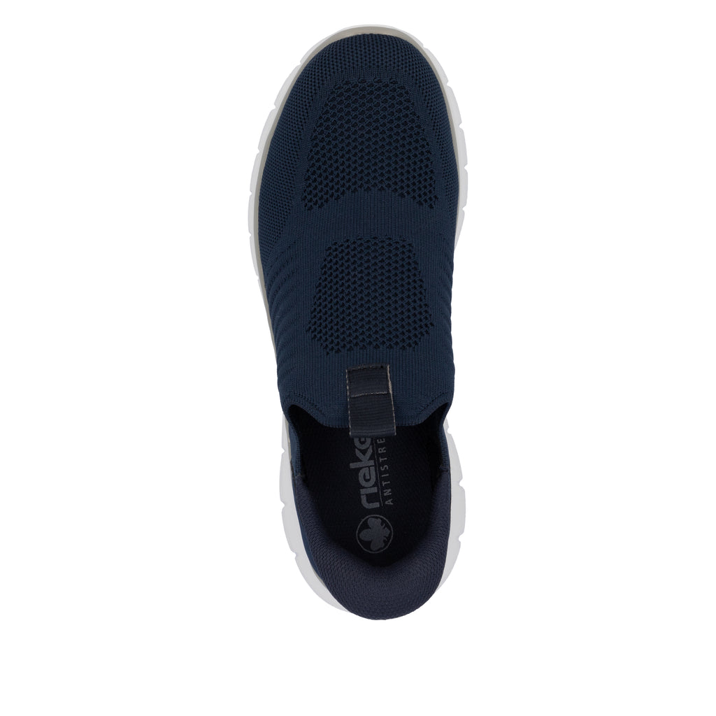 Blue Elasticated Shoes for Men | Rieker B6659-14