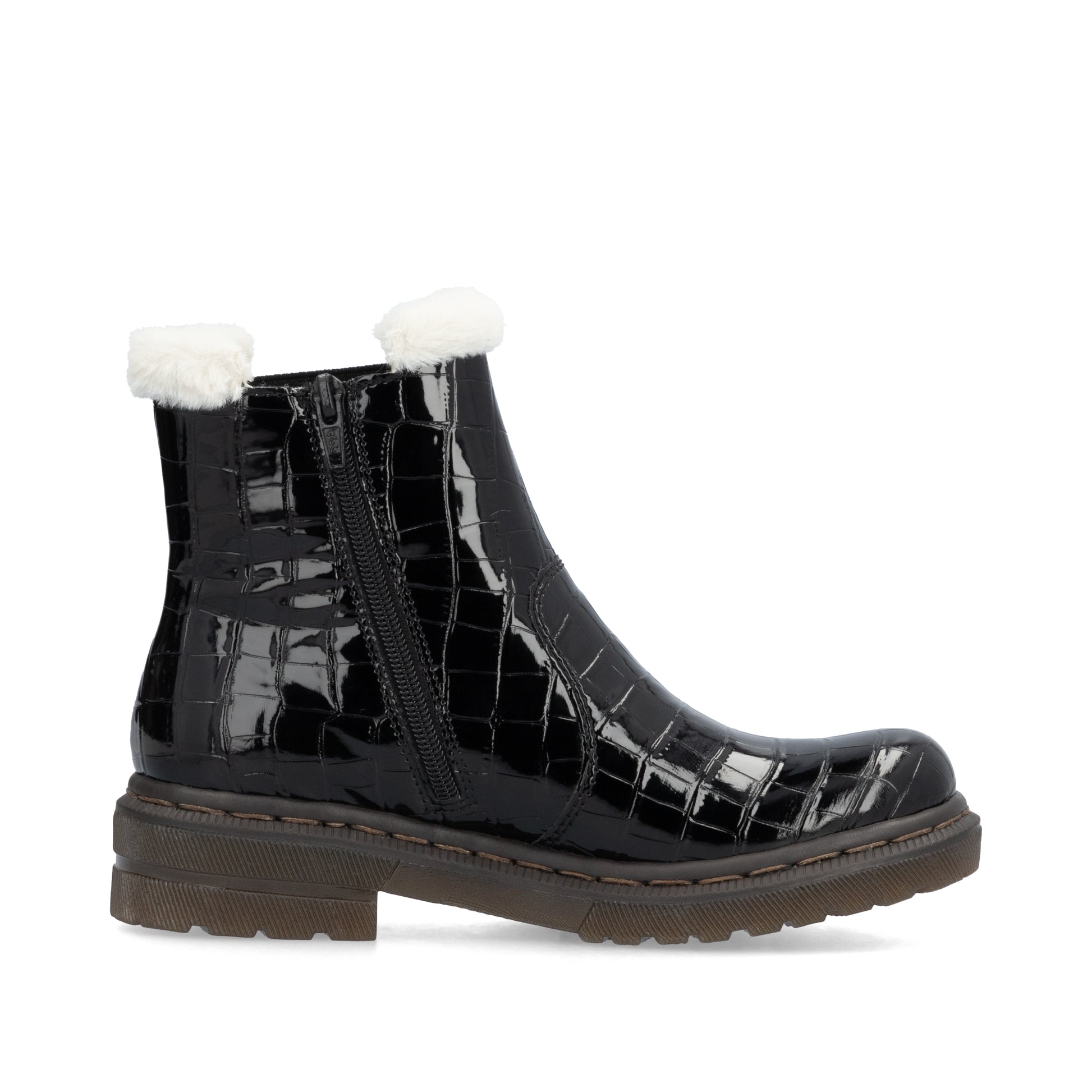 Black Zip Boots for Women | Rieker 78250-00
