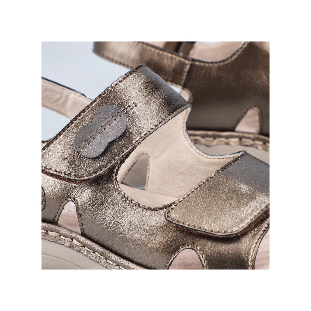 Bronze Hook & Loop Sandals for Women | Rieker 60462-90
