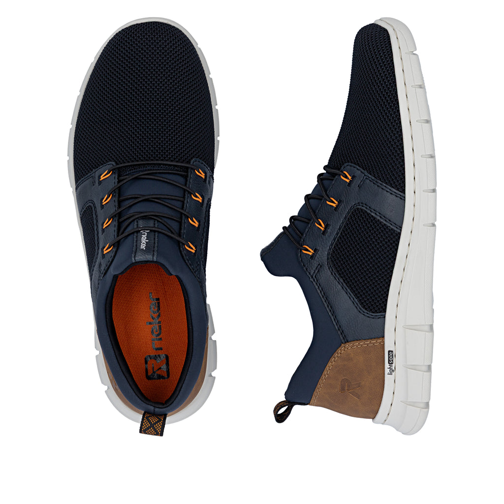 Blue Elasticated Shoes for Men | Rieker B7796-14