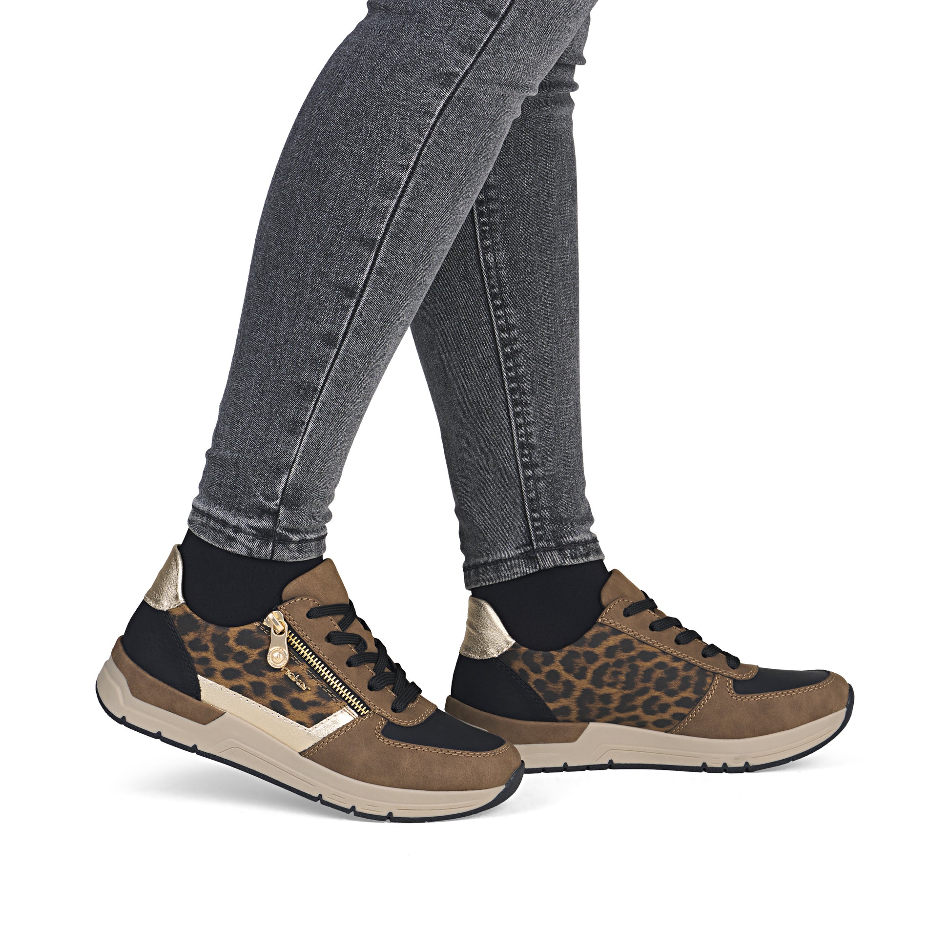Brown Zip Shoes for Women | Rieker 58902-24