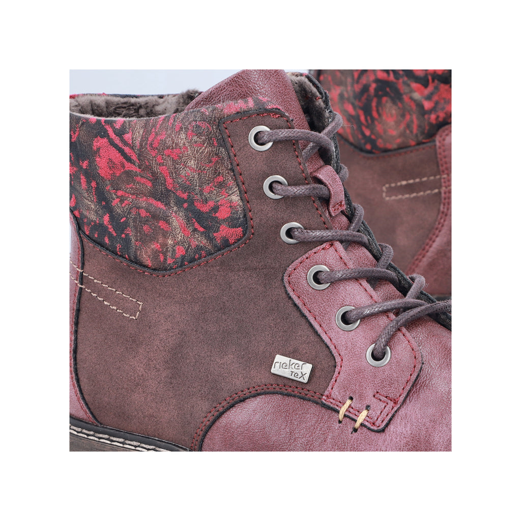 Red Zip Boots for Women | Rieker 94712-35