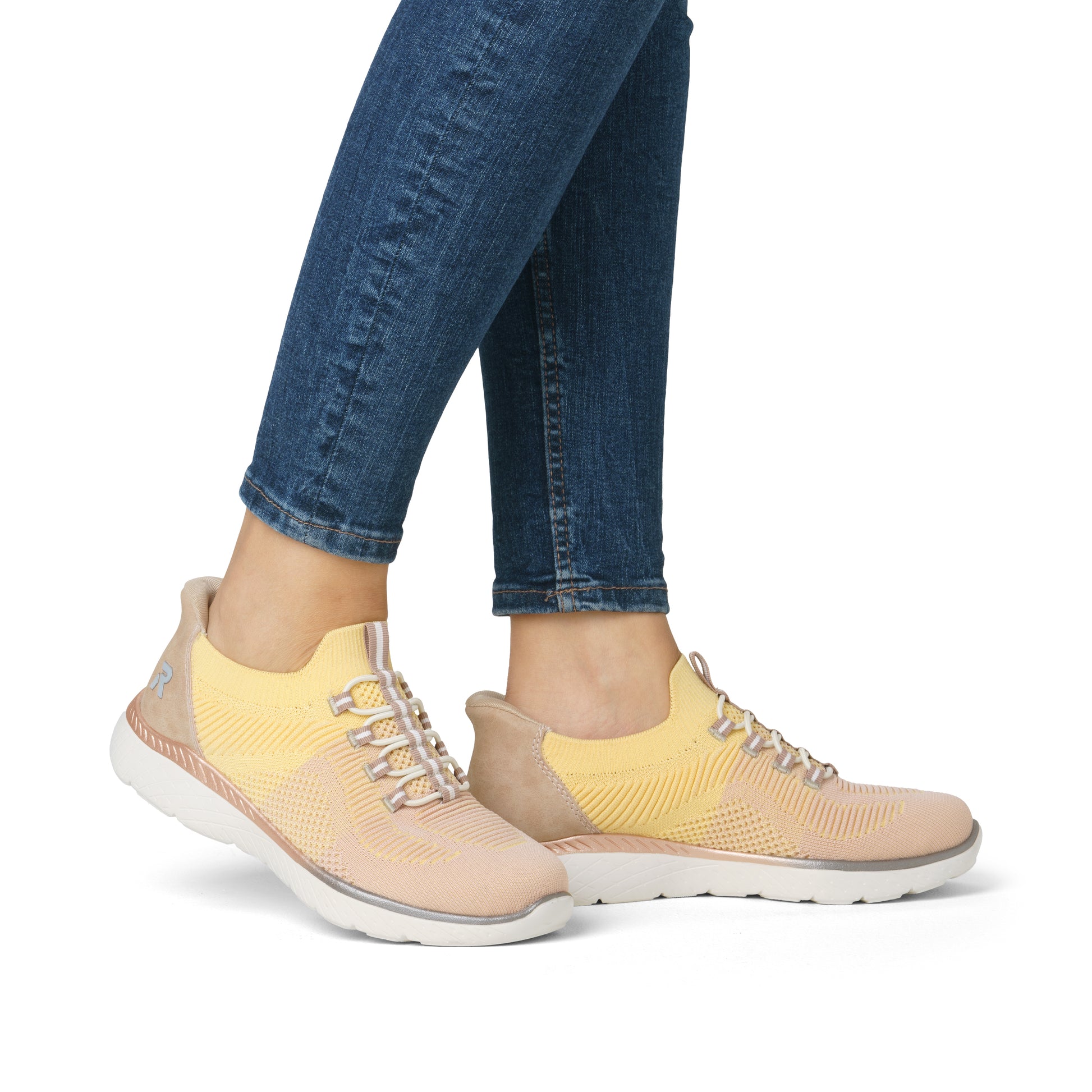 Yellow Elasticated Shoes for Women | Rieker M5066-68