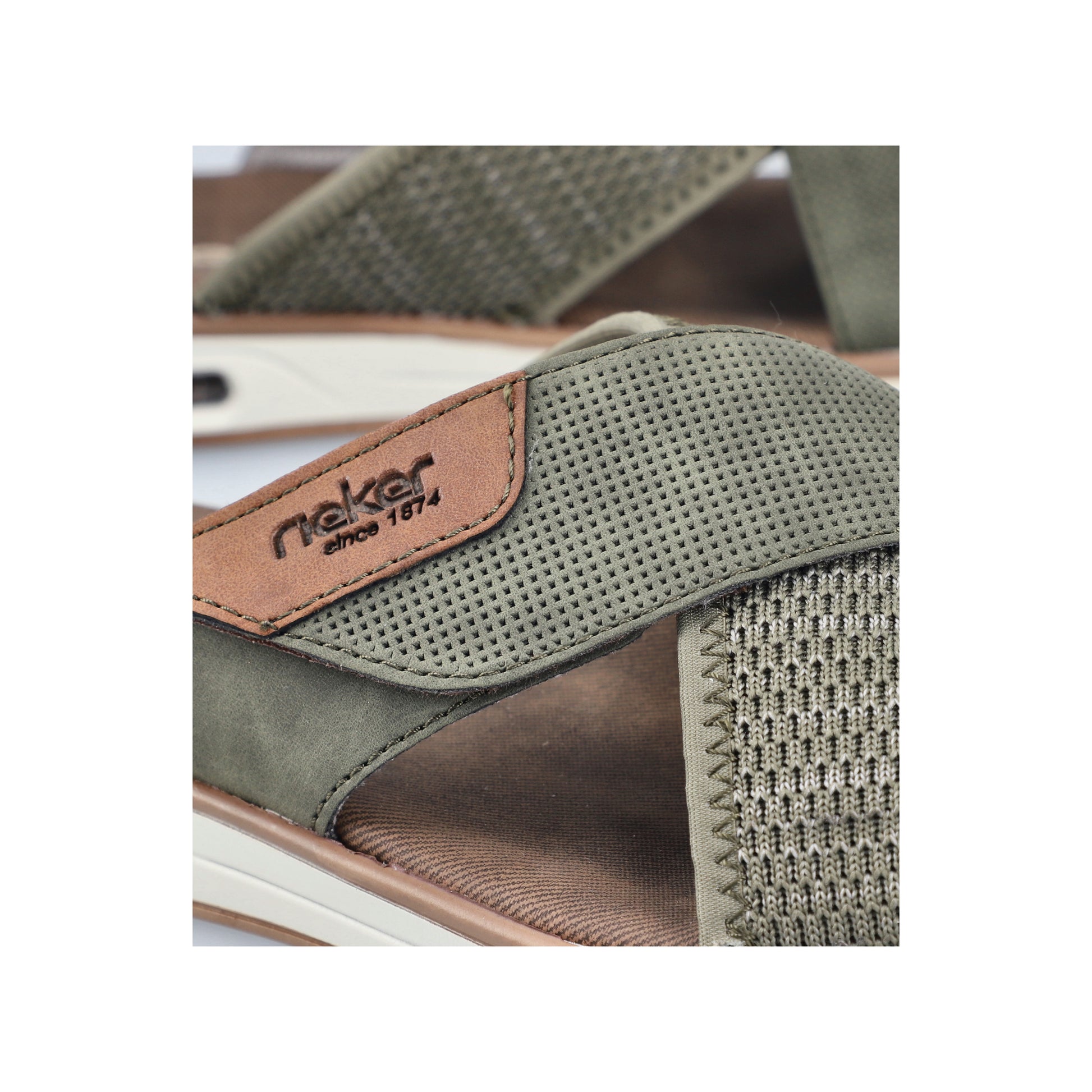 Green Hook & Loop Sandals for Men | Rieker 29083-52