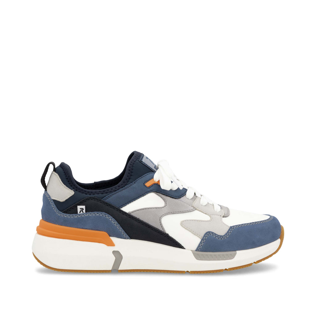 Blue Elasticated Shoes for Men | Rieker U1403-14