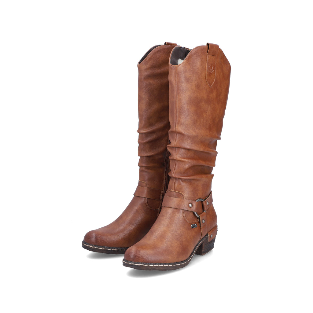 Brown Zip Boots for Women | Rieker 93670-24
