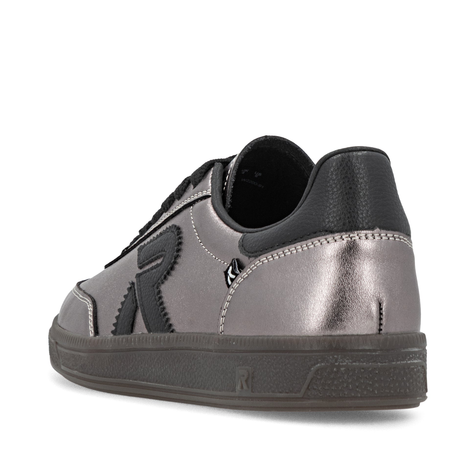 Silver/Platinum Elasticated Shoes for Women | Rieker W2200-91