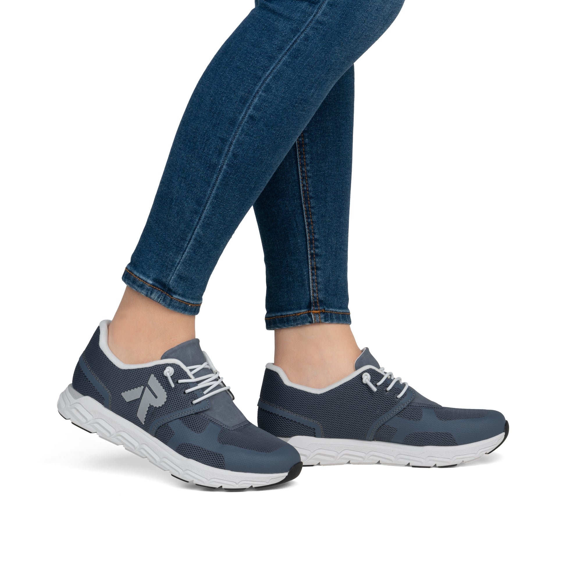 Blue Elasticated Shoes for Women | Rieker M9000-12